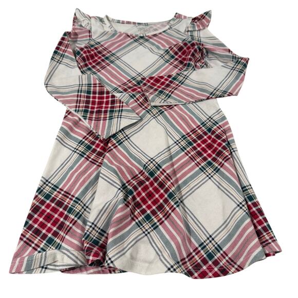 Children's Place Toddler Girl 5T Holiday Plaid Dress - Picture 1 of 4